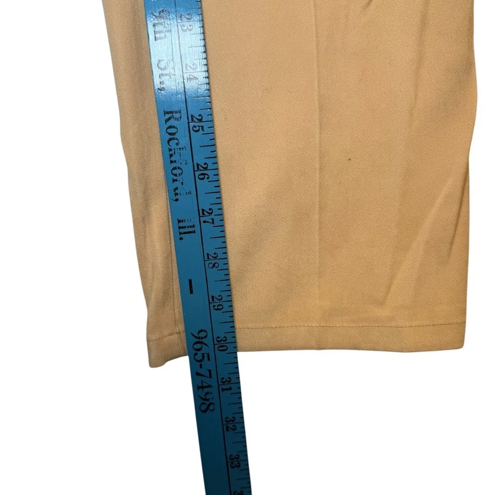 ST JOHN SPORT Women Camel Tan Straight Leg Pants Classic‎ Chic Professional Sz 4